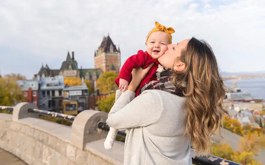 mom and baby in quebec