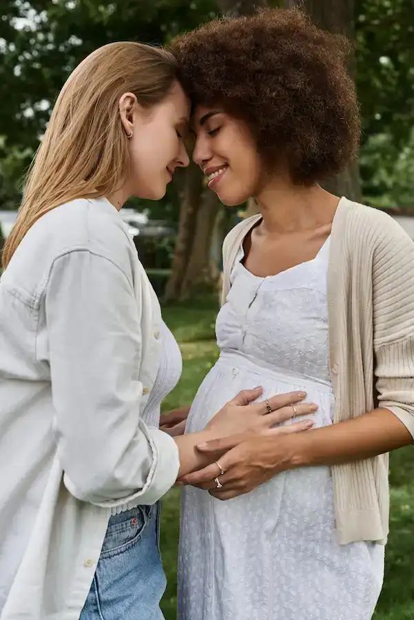 pregnant lgbtq couple